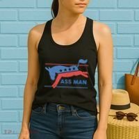Democrat Merchandise Democratic Donkey Assman Ass Man Women's Tank Top thumb 2