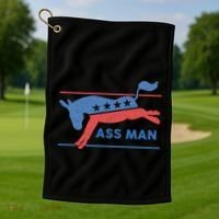Democrat Merchandise Democratic Donkey Assman Ass Man Golf Towel thumb 1