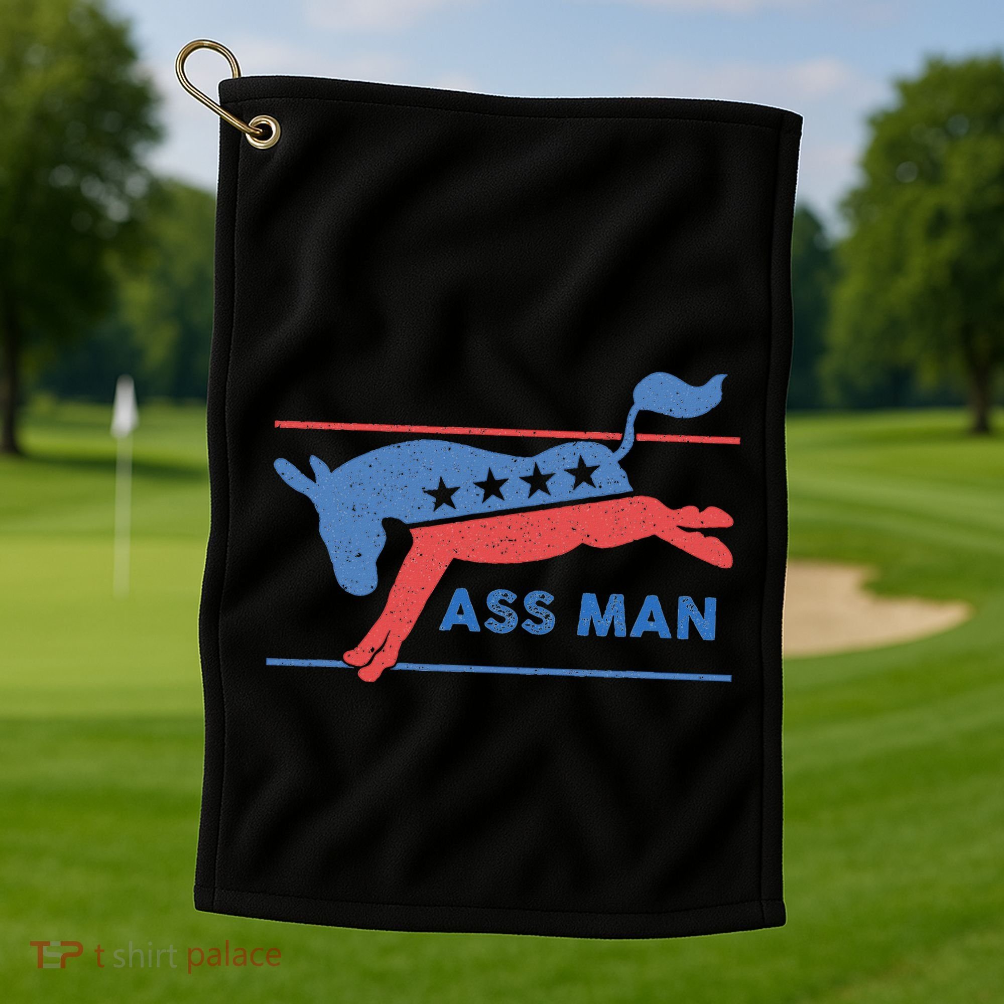 Democrat Merchandise Democratic Donkey Assman Ass Man Golf Towel