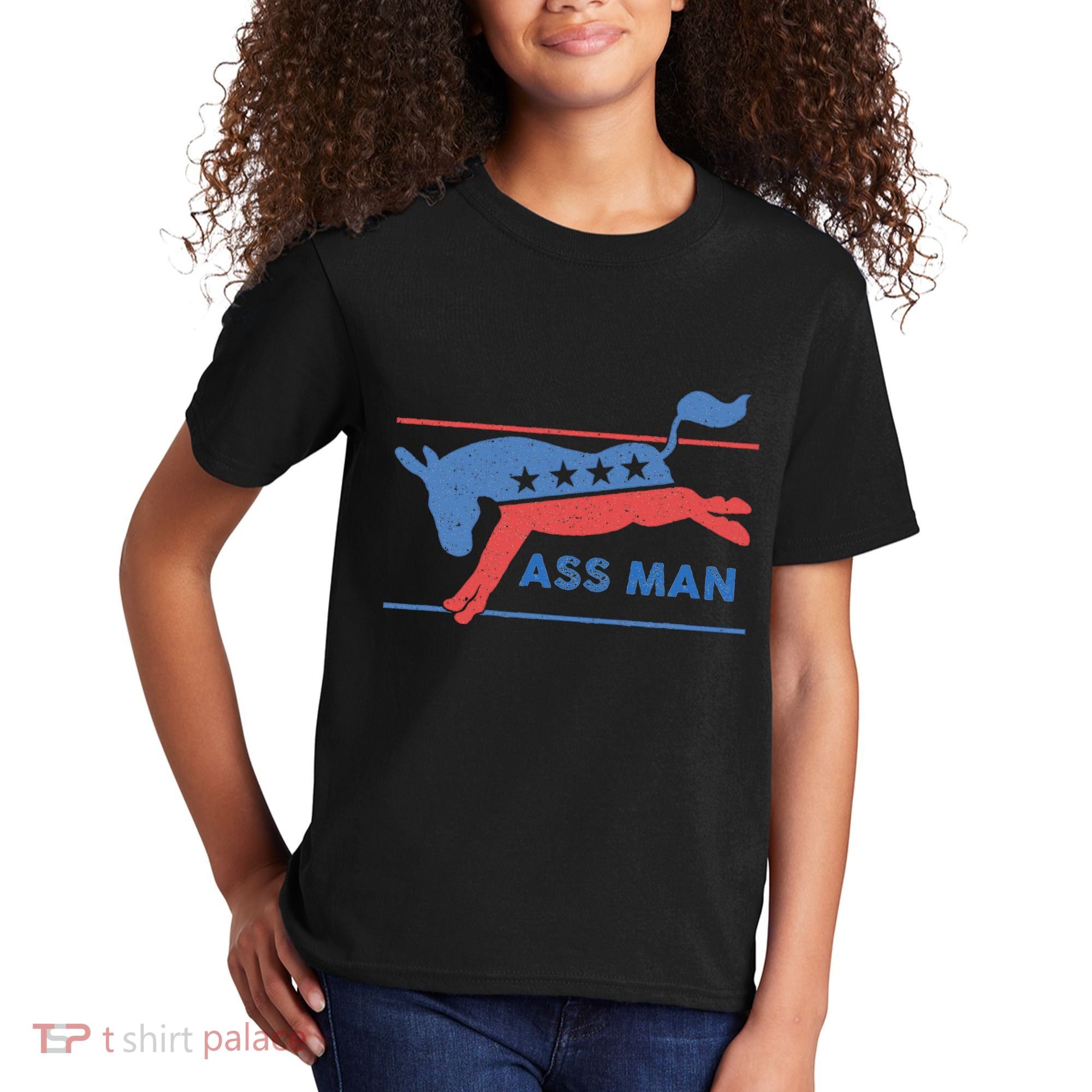Democrat Merchandise Democratic Donkey Assman Ass Man Kids T-Shirt