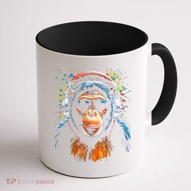Dj Monkey Coffee Mug back