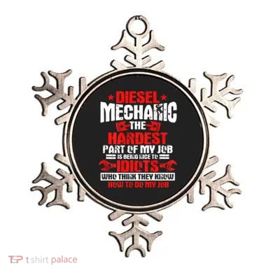 Diesel Mechanic Design On Back Ornament