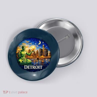 Detroit Mosaic Button