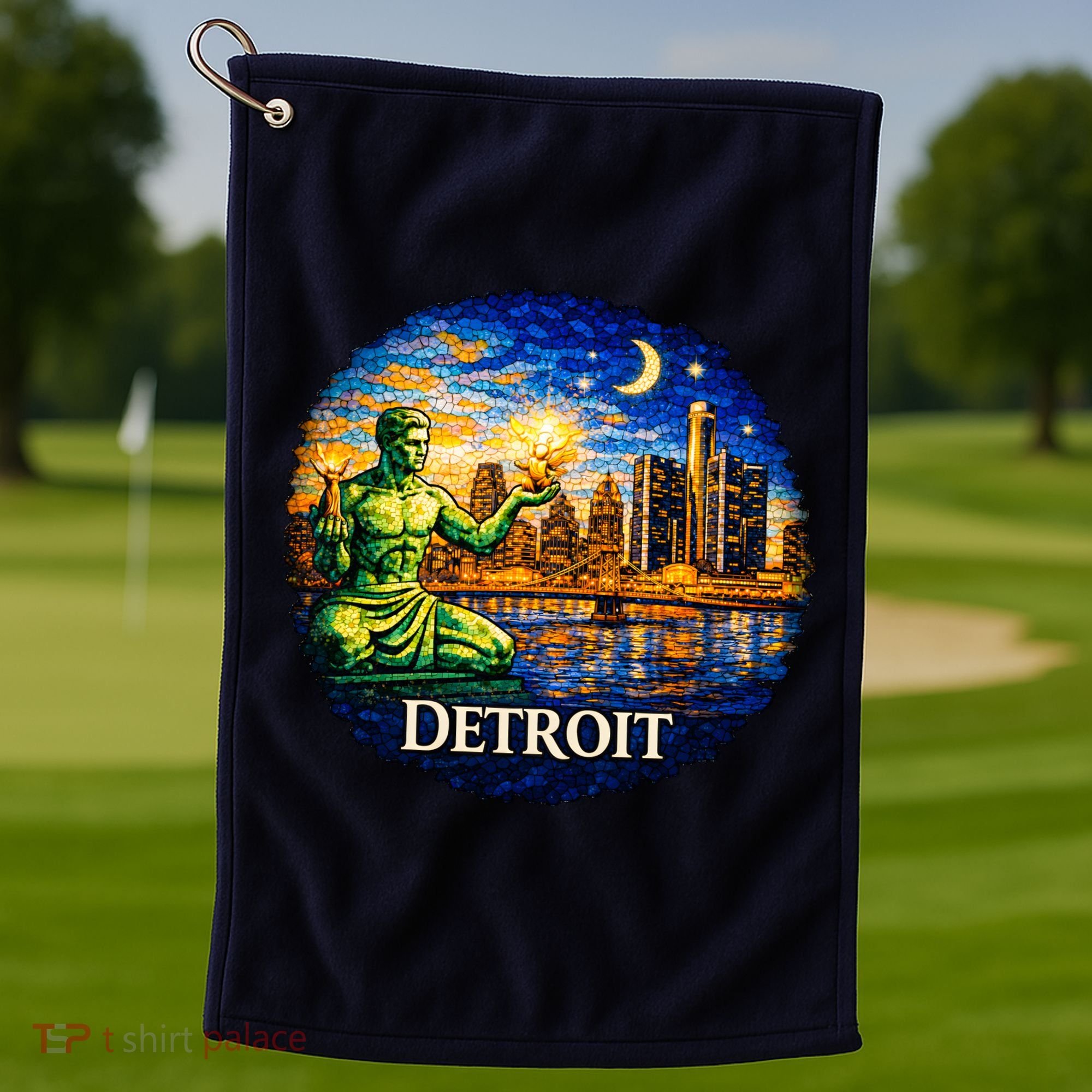 Detroit Mosaic Golf Towel