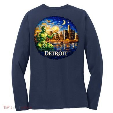 Detroit Mosaic Women's Long Sleeve Shirt back