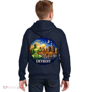Detroit Mosaic Kids Hoodie back