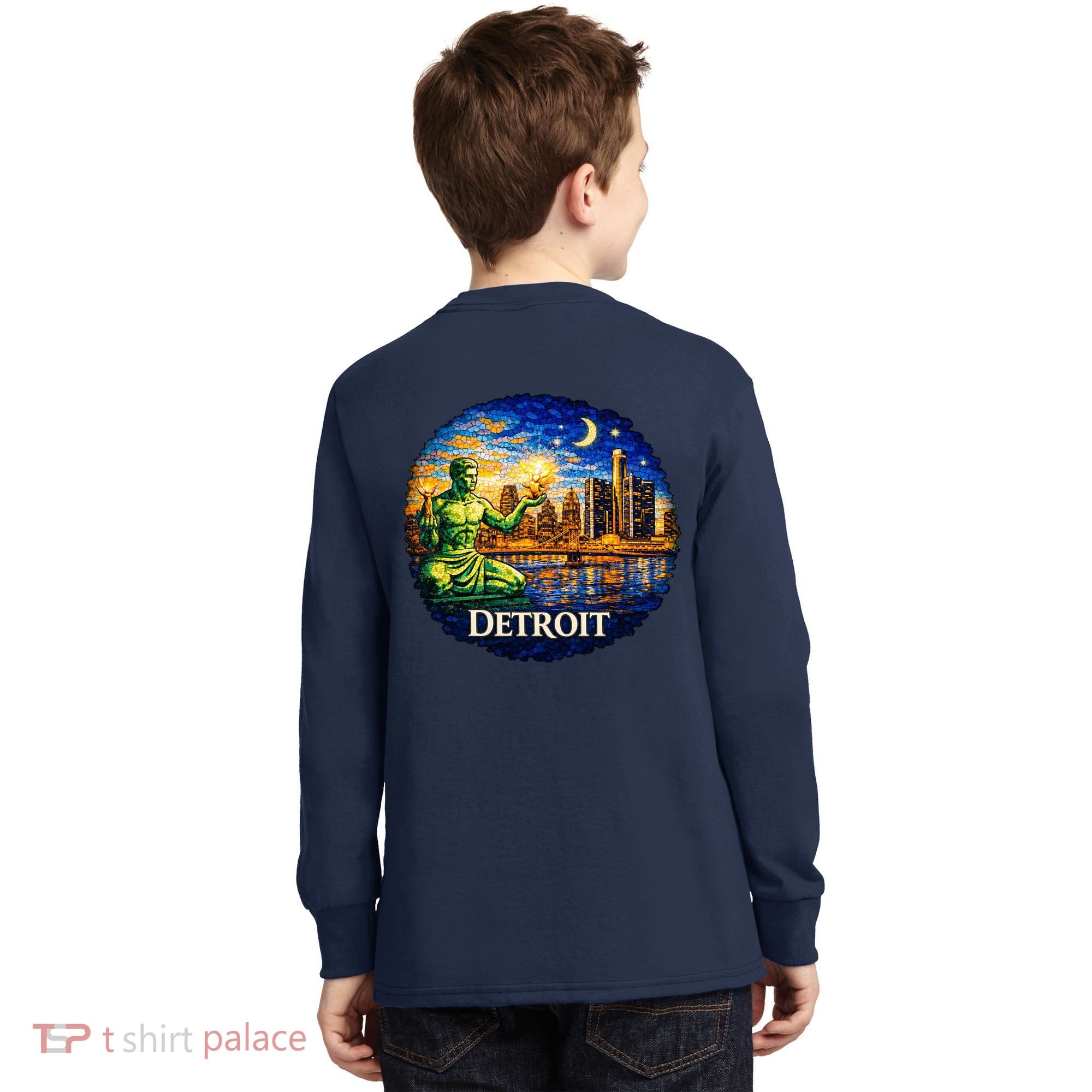 Detroit Mosaic Kids Long Sleeve Shirt