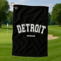 Detroit Michigan Golf Towel thumb 1