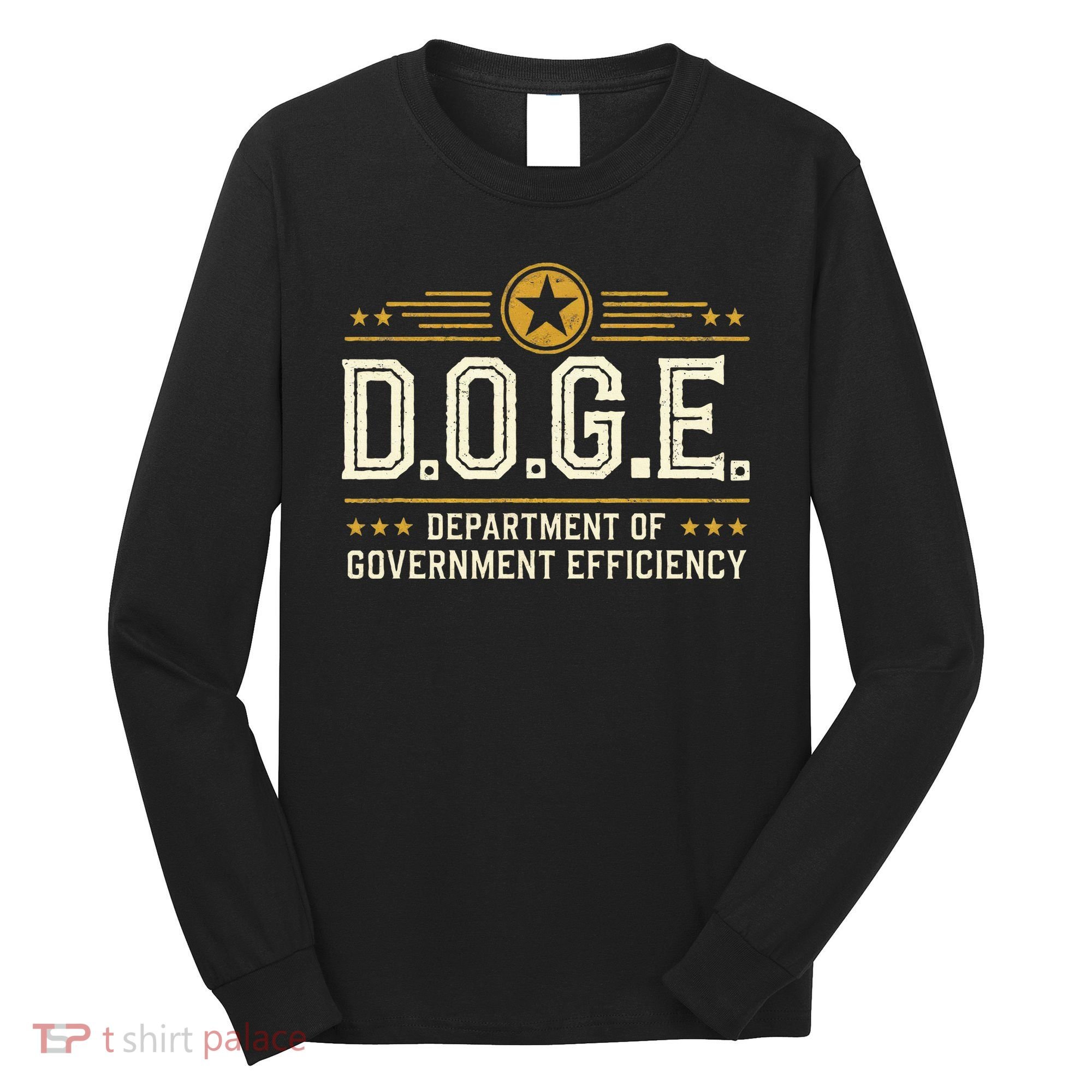 Doge Meme D.O.G.E. Department Of Government Efficiency Long Sleeve Shirt