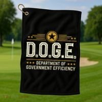 Doge Meme D.O.G.E. Department Of Government Efficiency Golf Towel thumb 1