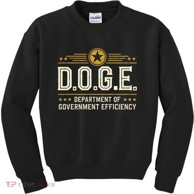 Doge Meme D.O.G.E. Department Of Government Efficiency Kids Sweatshirt