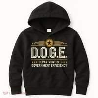 Doge Meme D.O.G.E. Department Of Government Efficiency Kids Hoodie thumb 0