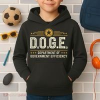 Doge Meme D.O.G.E. Department Of Government Efficiency Kids Hoodie thumb 2