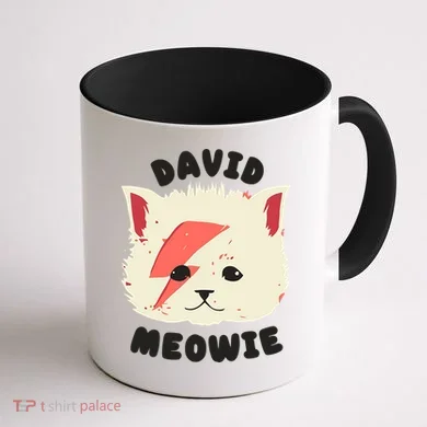 David Meowie Coffee Mug back