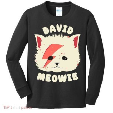 David Meowie Kids Long Sleeve Shirt