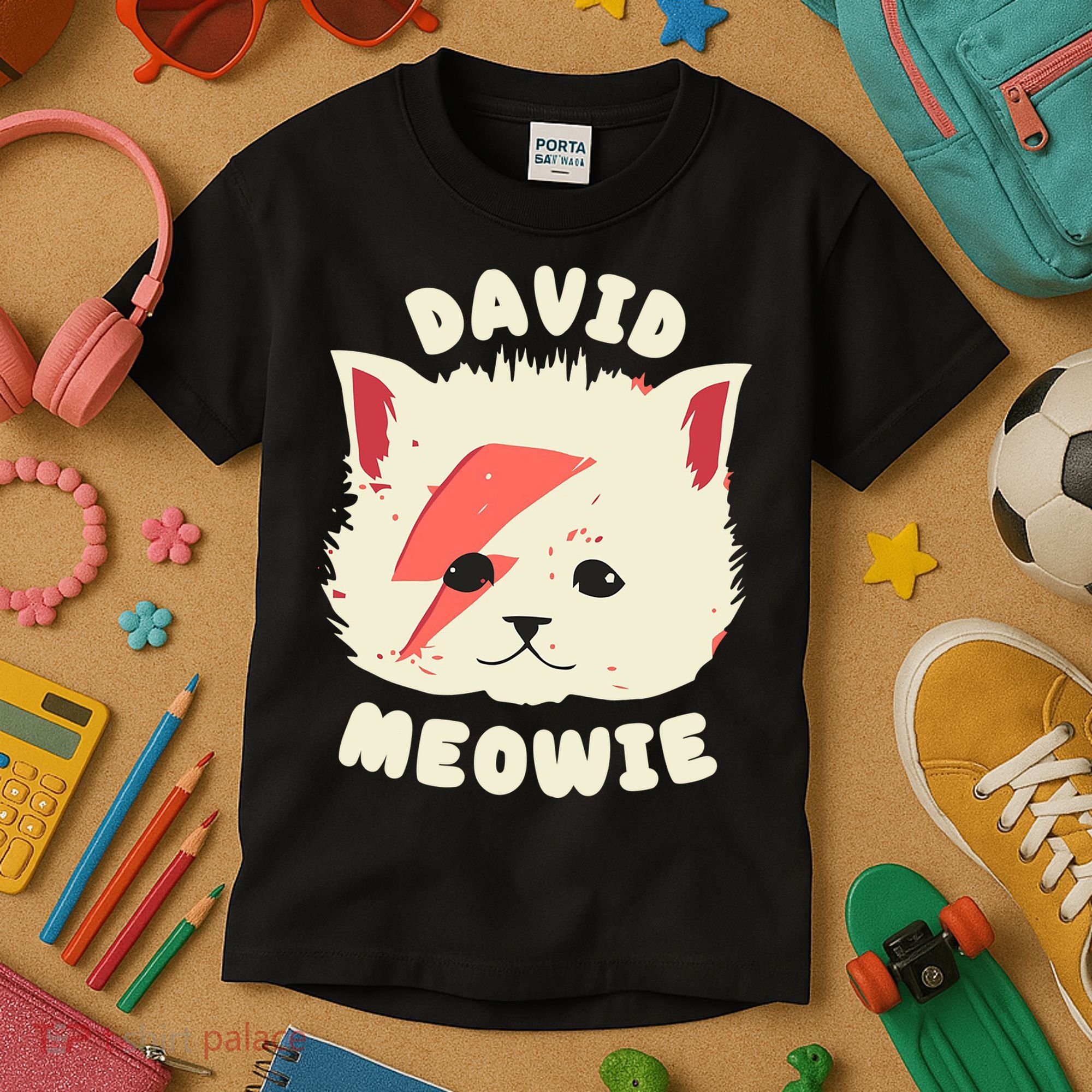 David Meowie Kids T-Shirt