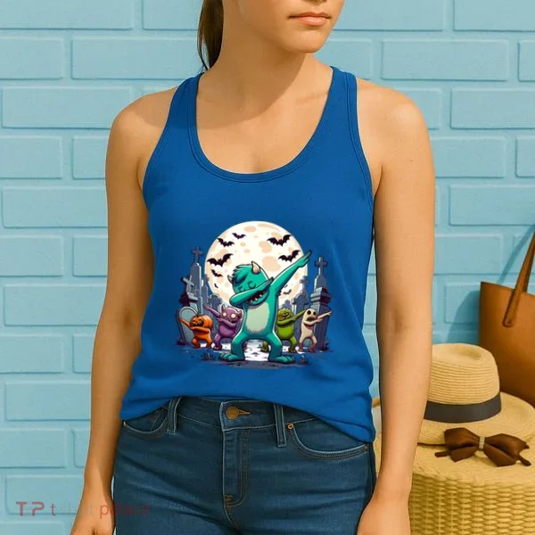 Dabbing Monsters Dance Halloween Gift Women's Tank Top