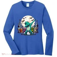 Dabbing Monsters Dance Halloween Gift Women's Long Sleeve Shirt thumb 0