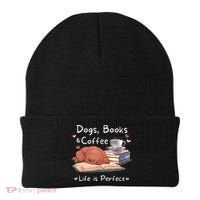 Dog Mom Dad Dogs Books Coffee Beanie thumb 0