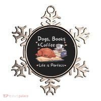 Dog Mom Dad Dogs Books Coffee Ornament thumb 0