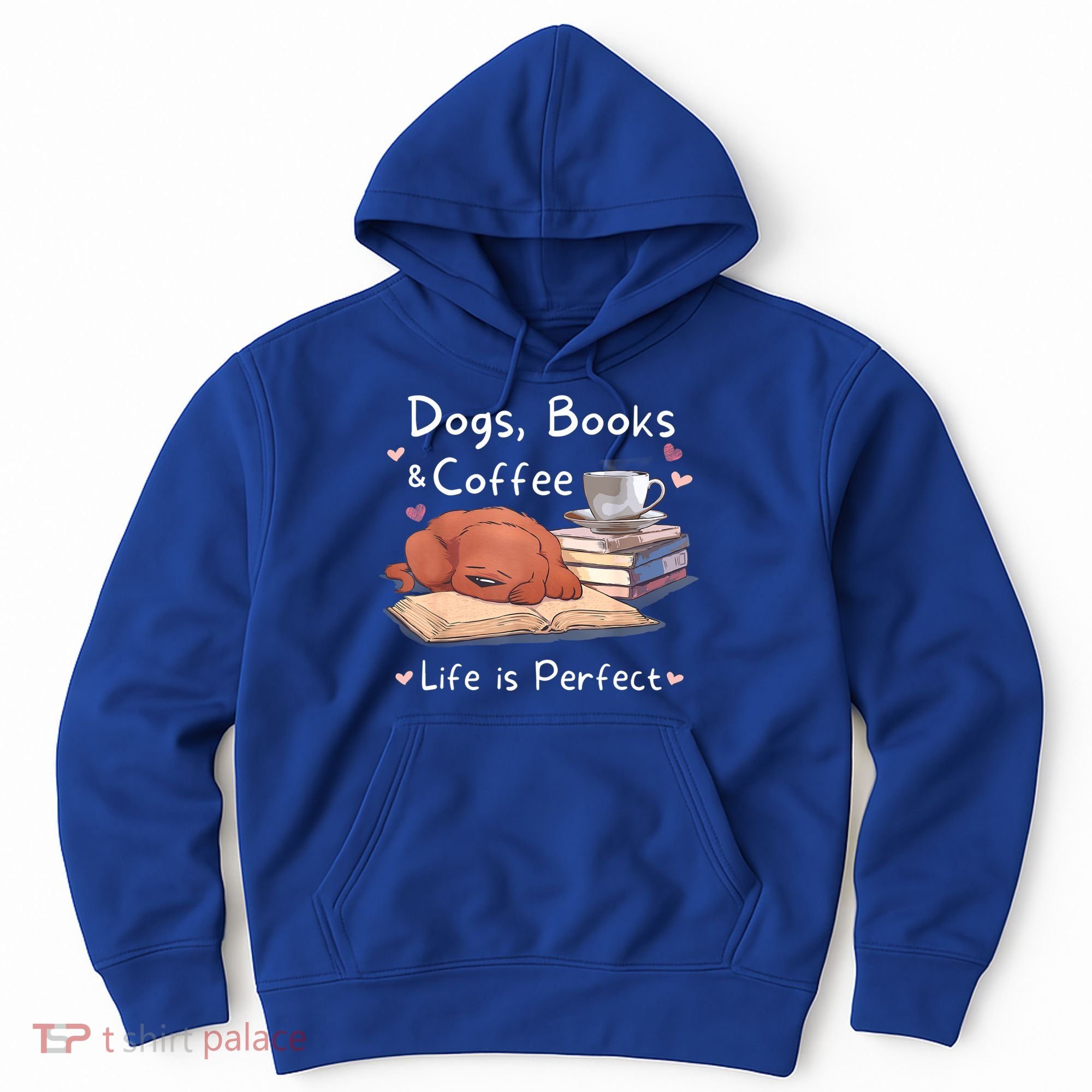 Dog Mom Dad Dogs Books Coffee Hoodie