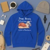 Dog Mom Dad Dogs Books Coffee Hoodie thumb 3