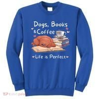 Dog Mom Dad Dogs Books Coffee Sweatshirt thumb 0