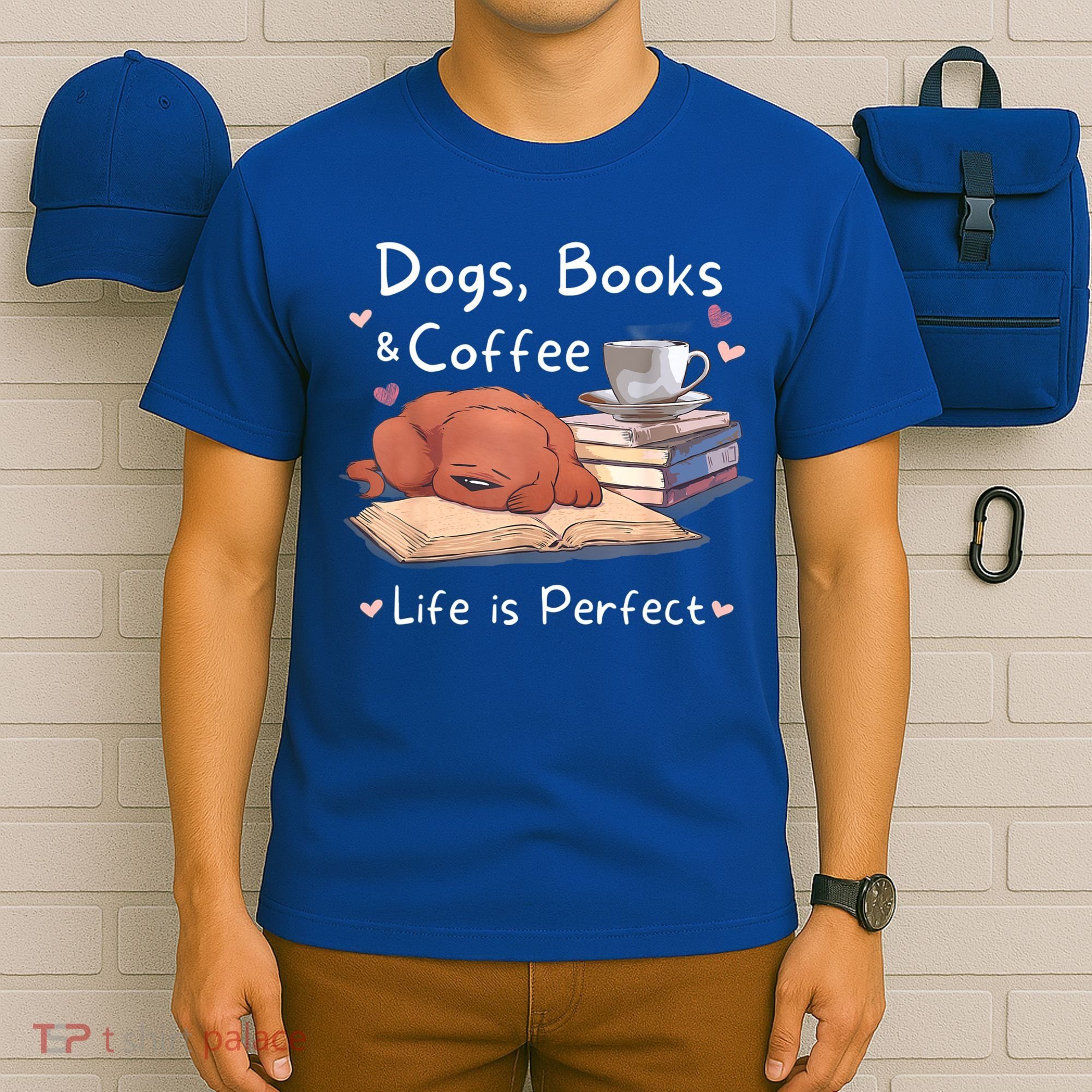 Dog Mom Dad Dogs Books Coffee T-Shirt