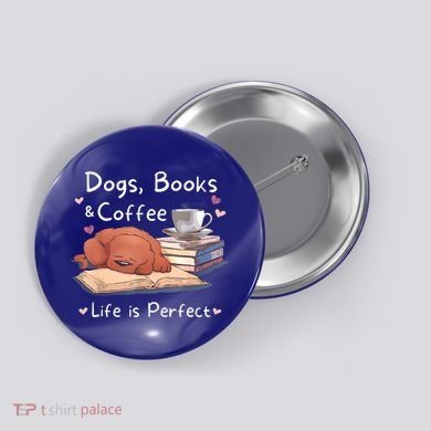 Dog Mom Dad Dogs Books Coffee Button