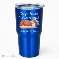 Dog Mom Dad Dogs Books Coffee Tumbler thumb 0