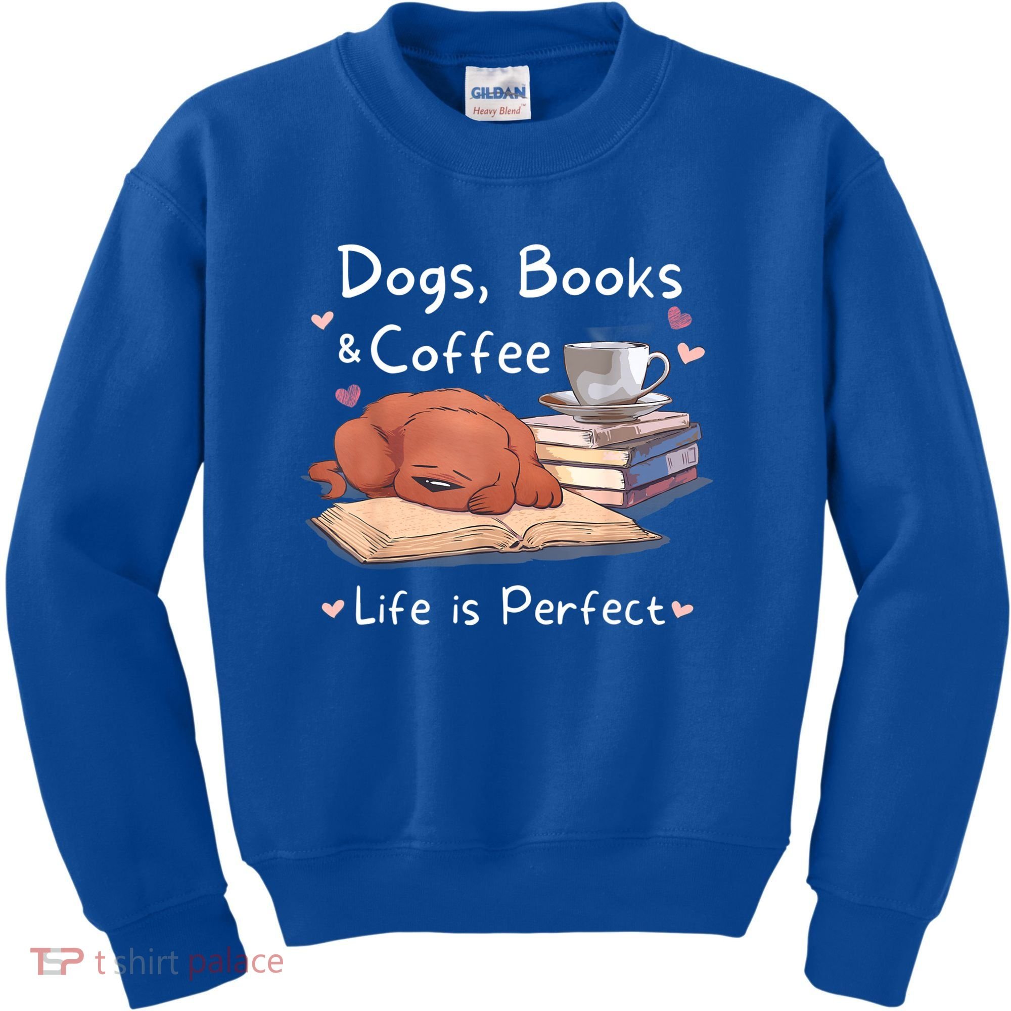 Dog Mom Dad Dogs Books Coffee Kids Sweatshirt