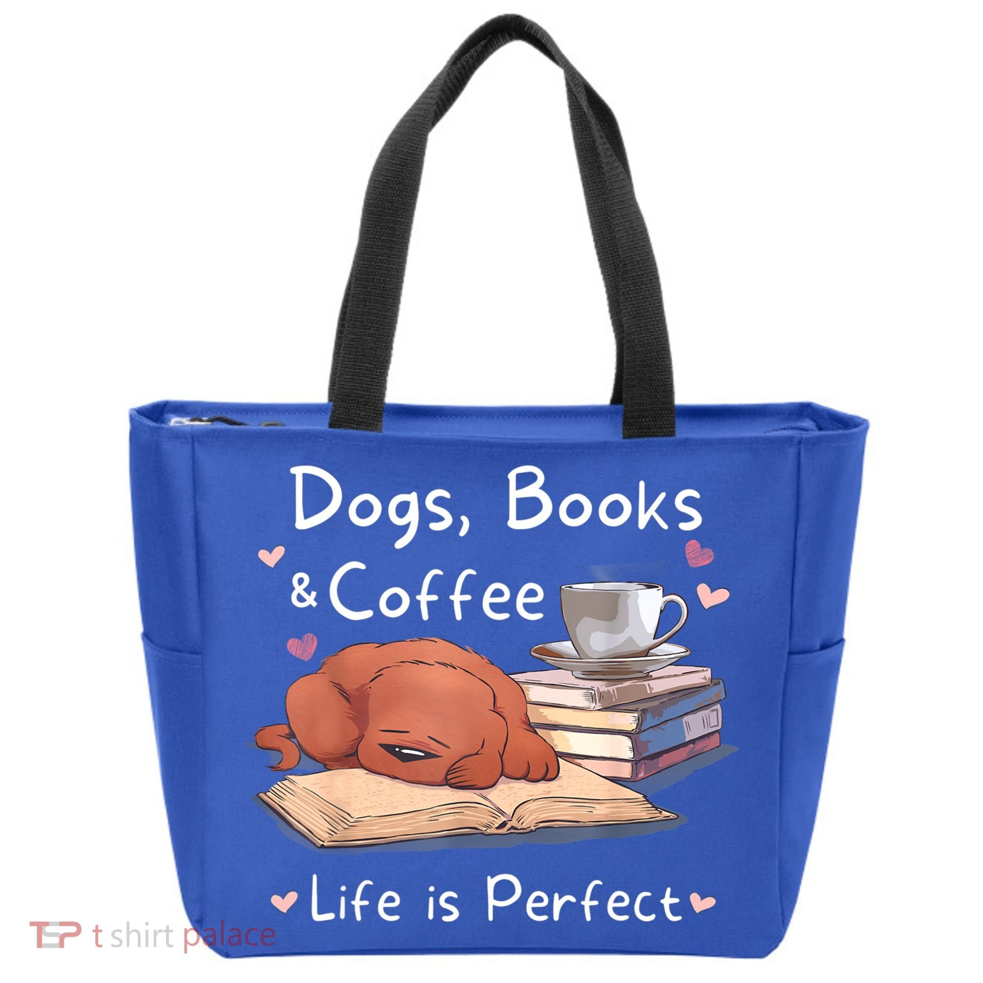 Dog Mom Dad Dogs Books Coffee Tote Bag