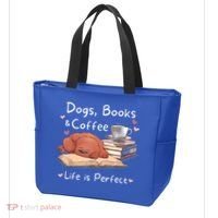 Dog Mom Dad Dogs Books Coffee Tote Bag thumb 3