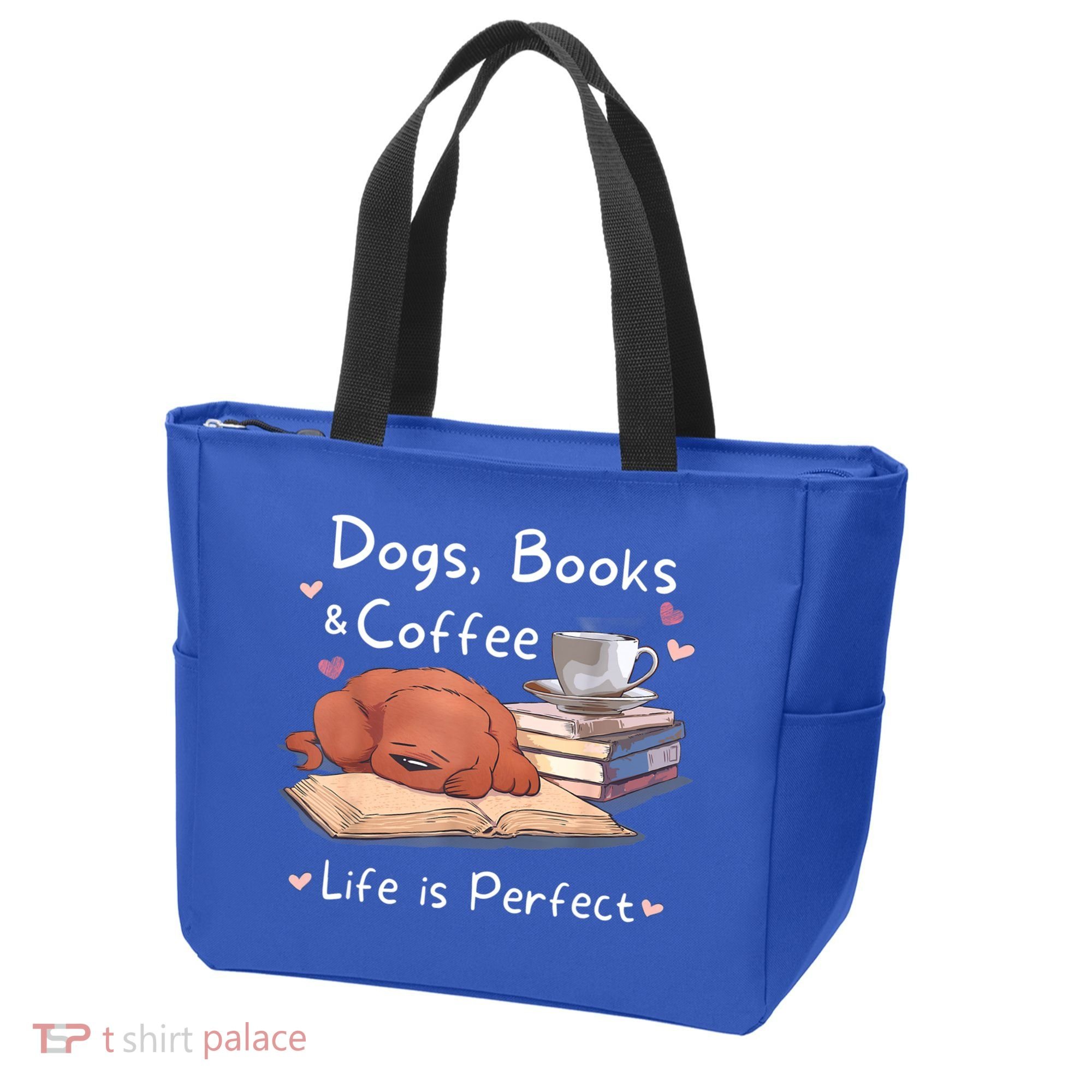 Dog Mom Dad Dogs Books Coffee Tote Bag