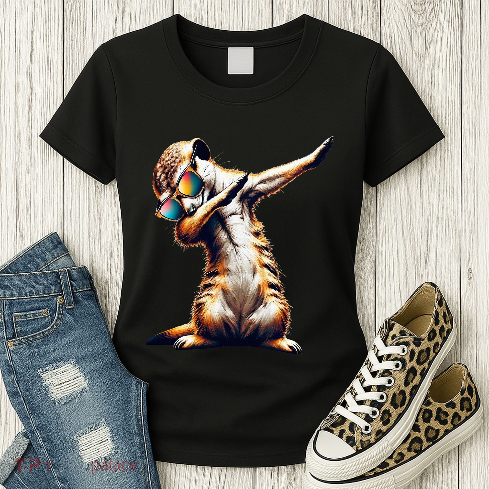 Dabbing Meerkat Dancing Dab Surikate Women's T-Shirt
