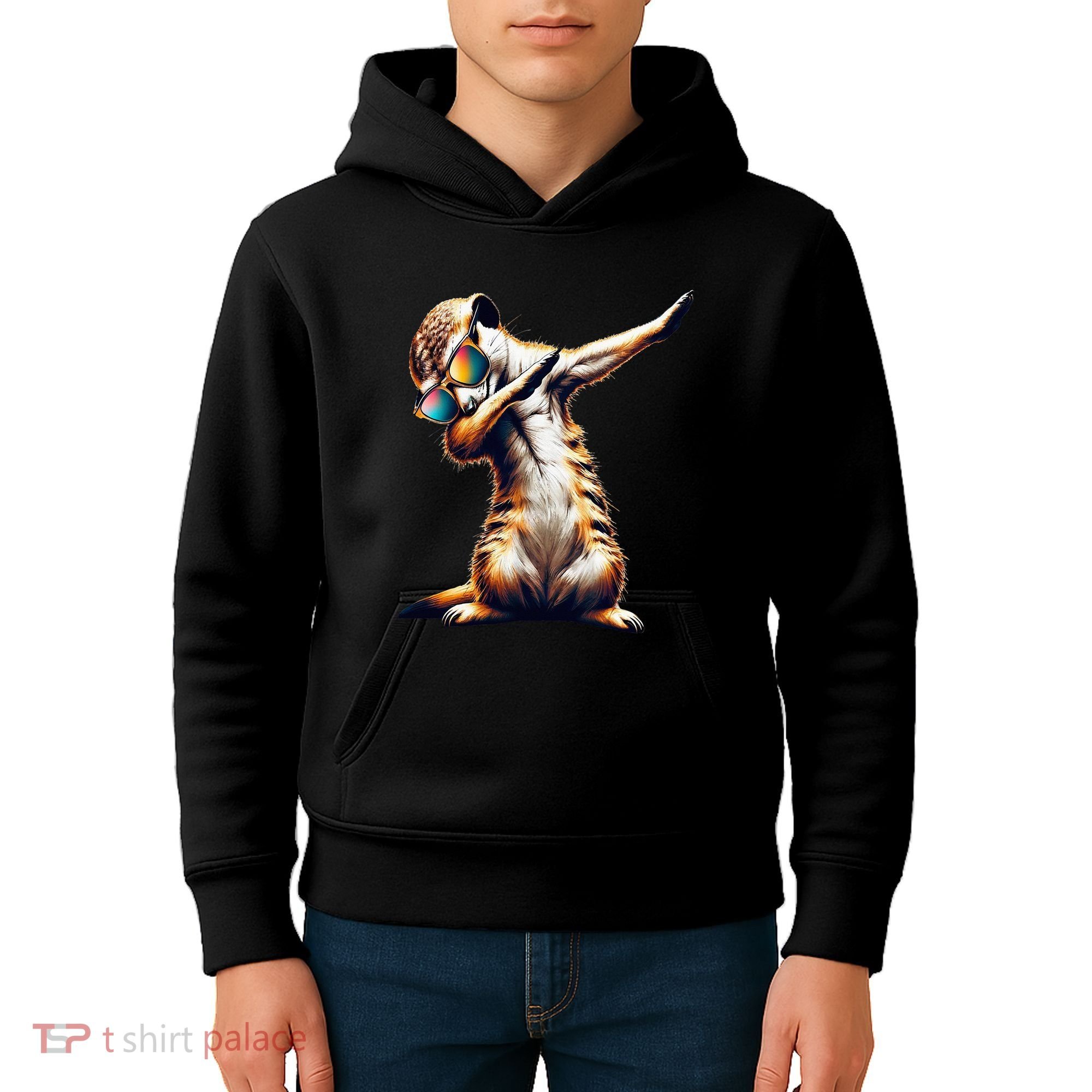 Dabbing Meerkat Dancing Dab Surikate Kids Hoodie