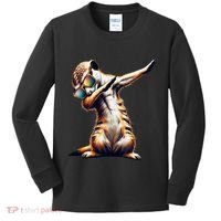 Dabbing Meerkat Dancing Dab Surikate Kids Long Sleeve Shirt thumb 0