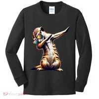Dabbing Meerkat Dancing Dab Surikate Kids Long Sleeve Shirt thumb 0