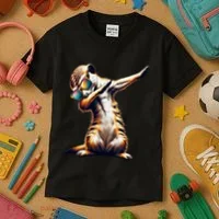 Dabbing Meerkat Dancing Dab Surikate Kids T-Shirt thumb 3