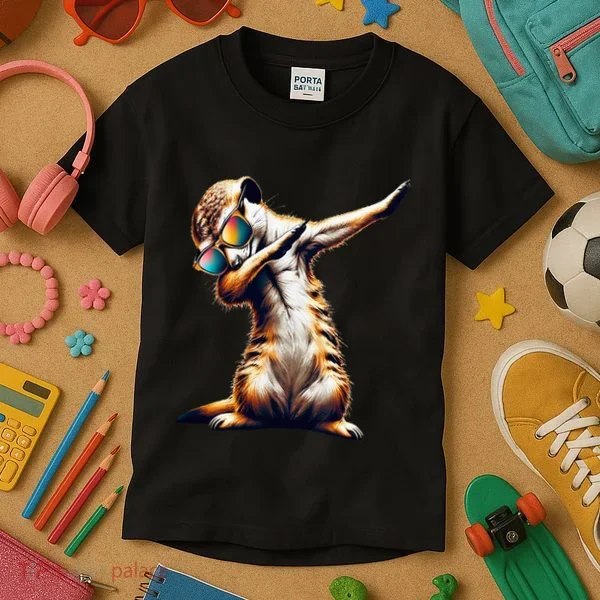 Dabbing Meerkat Dancing Dab Surikate Kids T-Shirt
