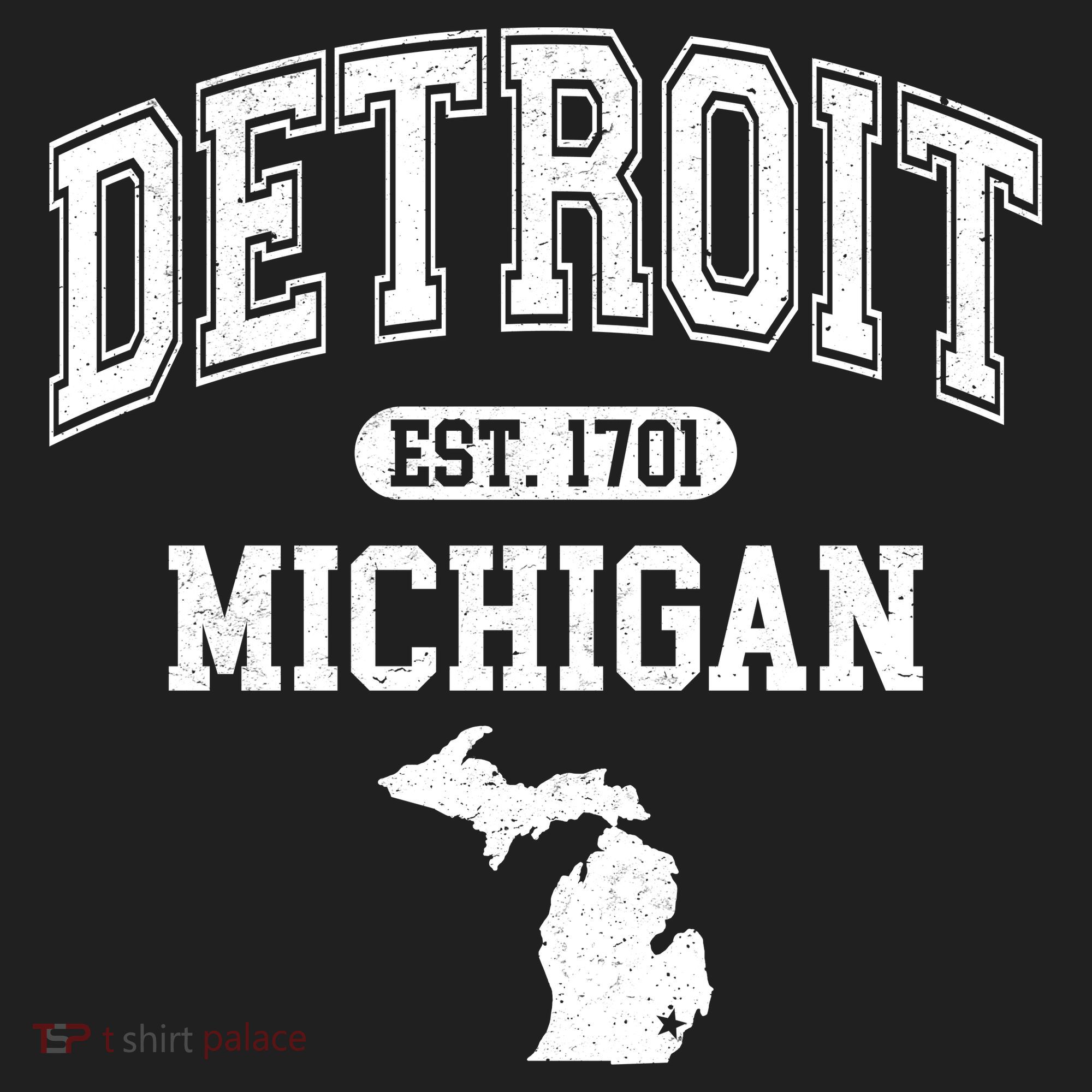 Detroit Michigan Est. 1701 Varsity Women's Sweatshirt