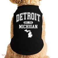 Detroit Michigan Est. 1701 Varsity Doggie Tank thumb 0