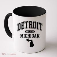 Detroit Michigan Est. 1701 Varsity Coffee Mug thumb 0