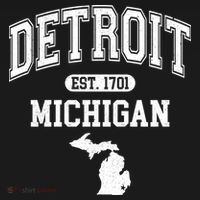 Detroit Michigan Est. 1701 Varsity Women's Hoodie thumb 2