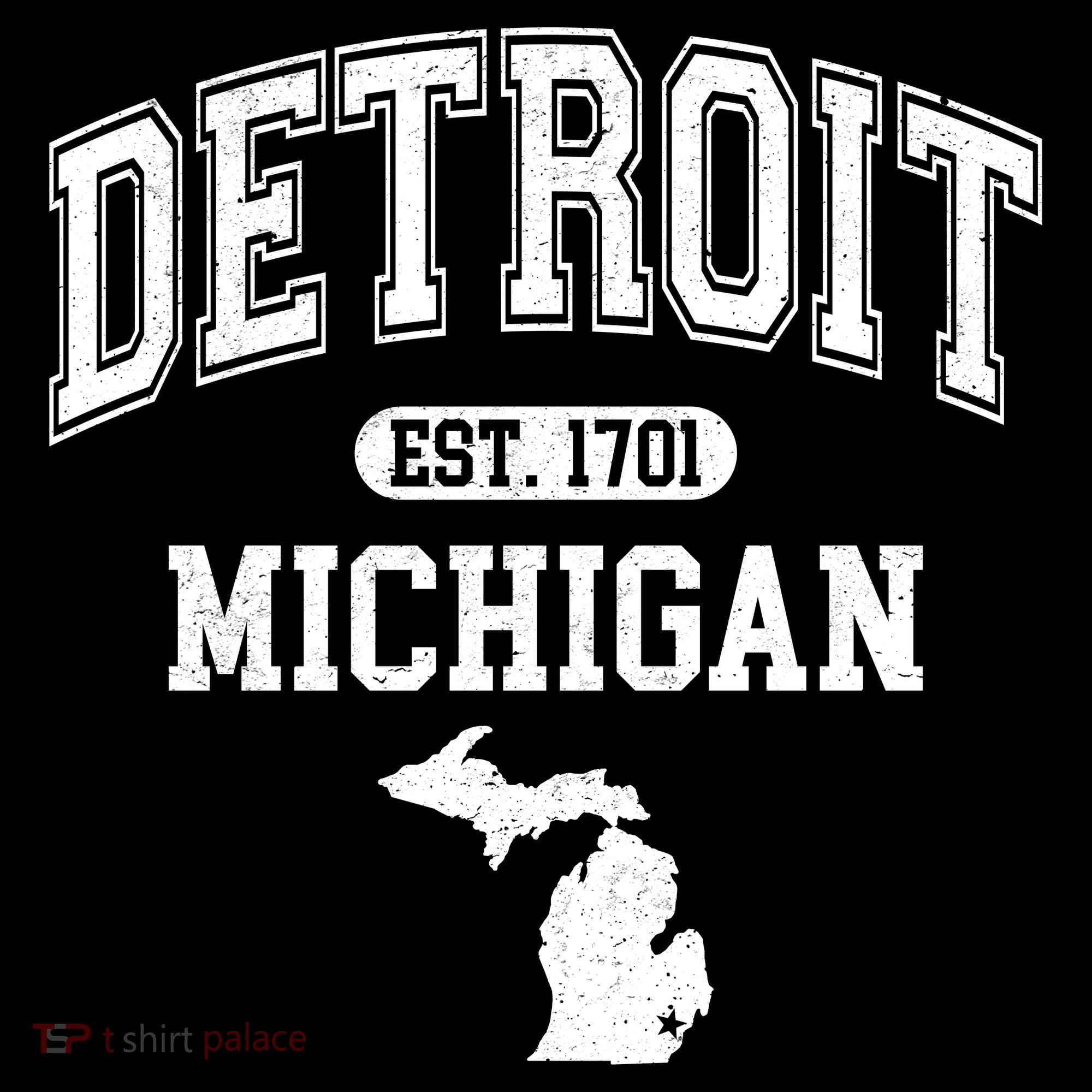 Detroit Michigan Est. 1701 Varsity Women's Hoodie