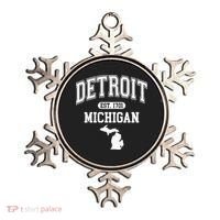 Detroit Michigan Est. 1701 Varsity Ornament thumb 0