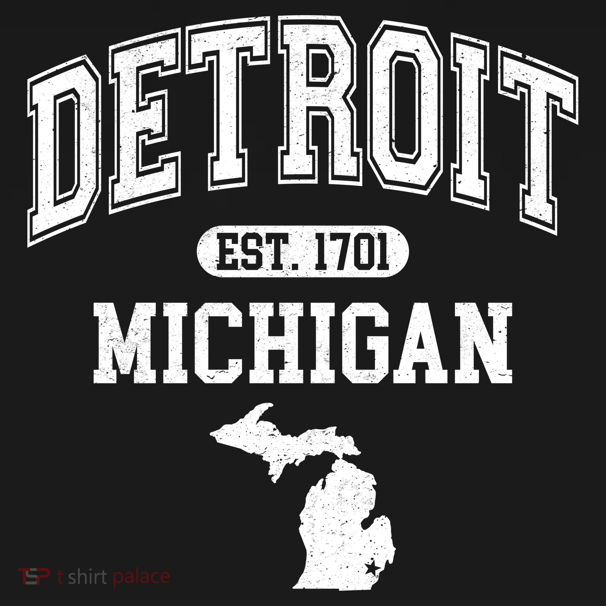 Detroit Michigan Est. 1701 Varsity Ornament