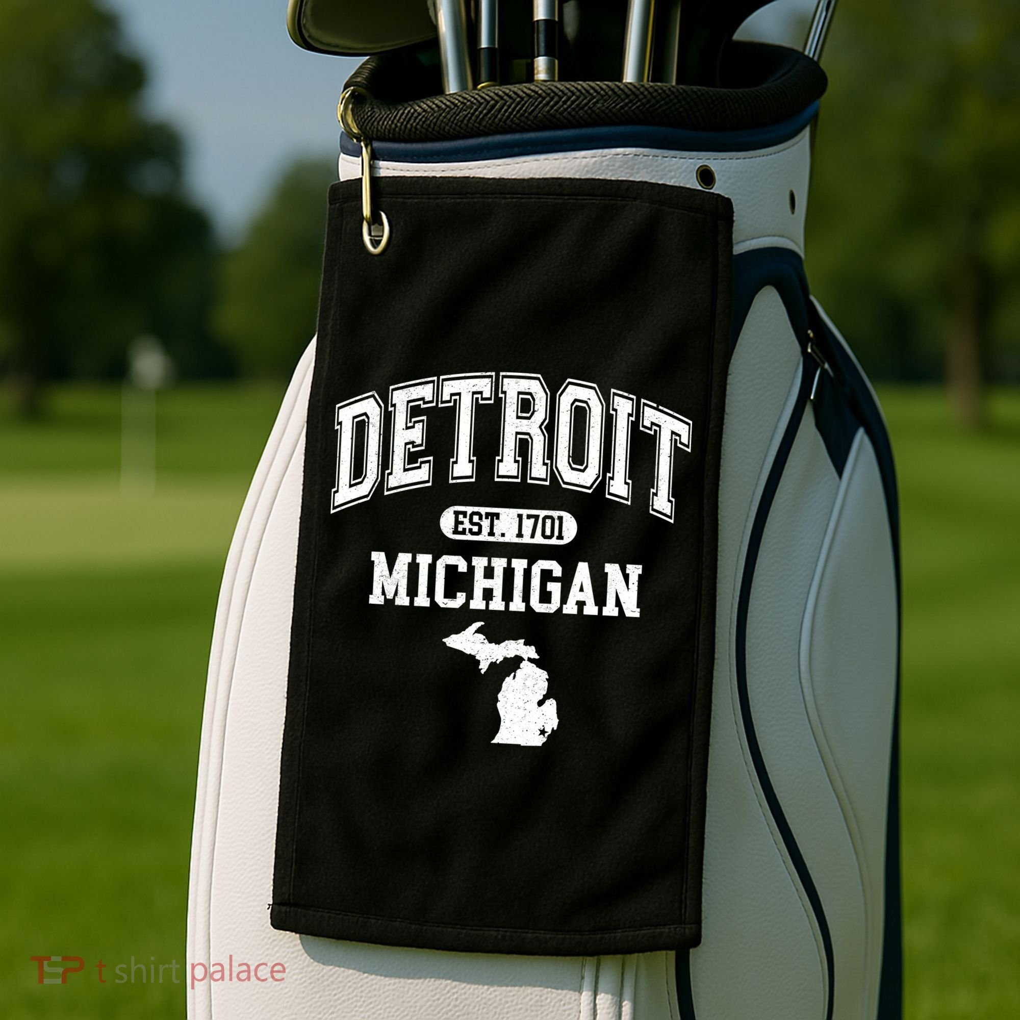 Detroit Michigan Est. 1701 Varsity Golf Towel