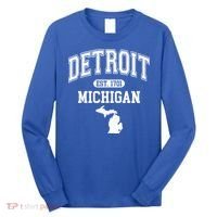 Detroit Michigan Est. 1701 Varsity Long Sleeve Shirt thumb 0