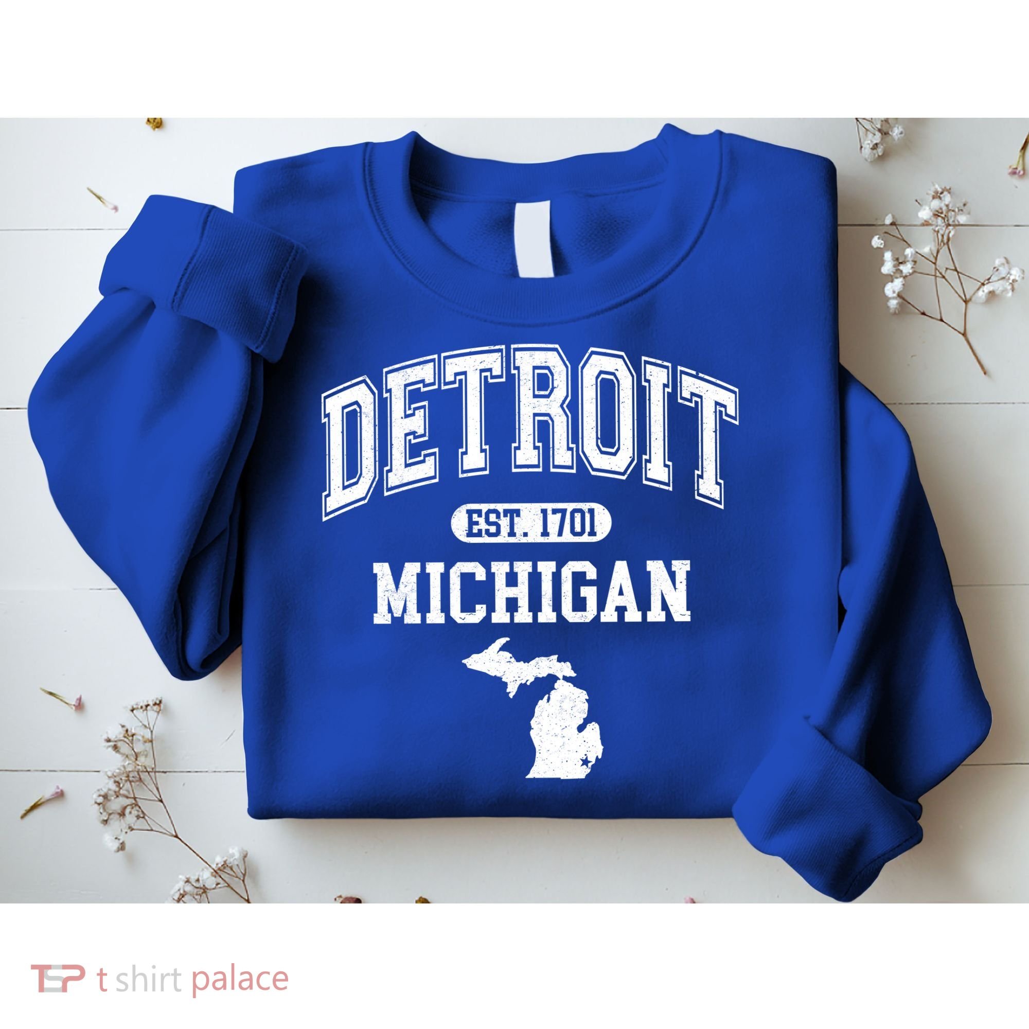 Detroit Michigan Est. 1701 Varsity Sweatshirt